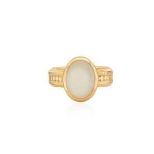 Anna Beck Moonstone Oval Cocktail Ring NWPouch size 6